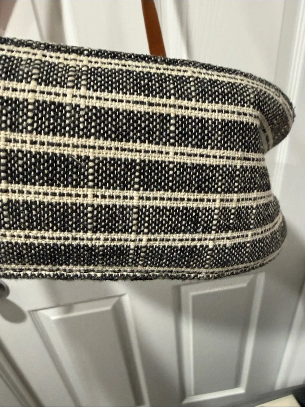 Antik Kraft Black & Tan Striped Shoulder Bag 2 purses in one - Picture 5 of 14